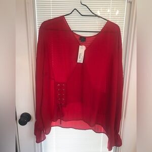 Worthington Red Women's Blouse
